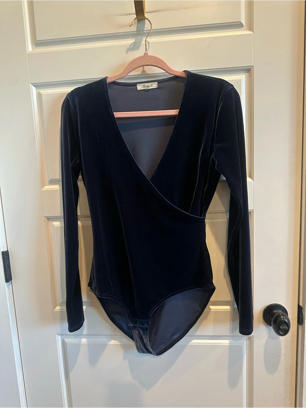 MADEWELL Velvet Wrap Bodysuit